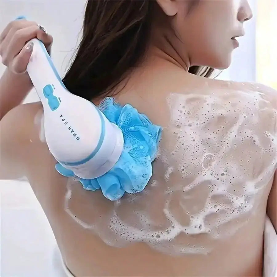 Electric Shower Brush | Soft-Bristled | Five Head Attachments | Back Cleaning