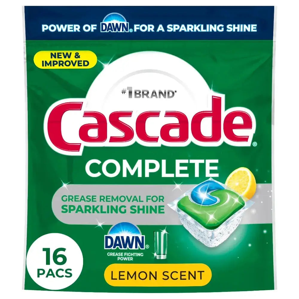 Dishwashing Detergent Pods | Lemon Scented | Phosphate Free | 16 Count