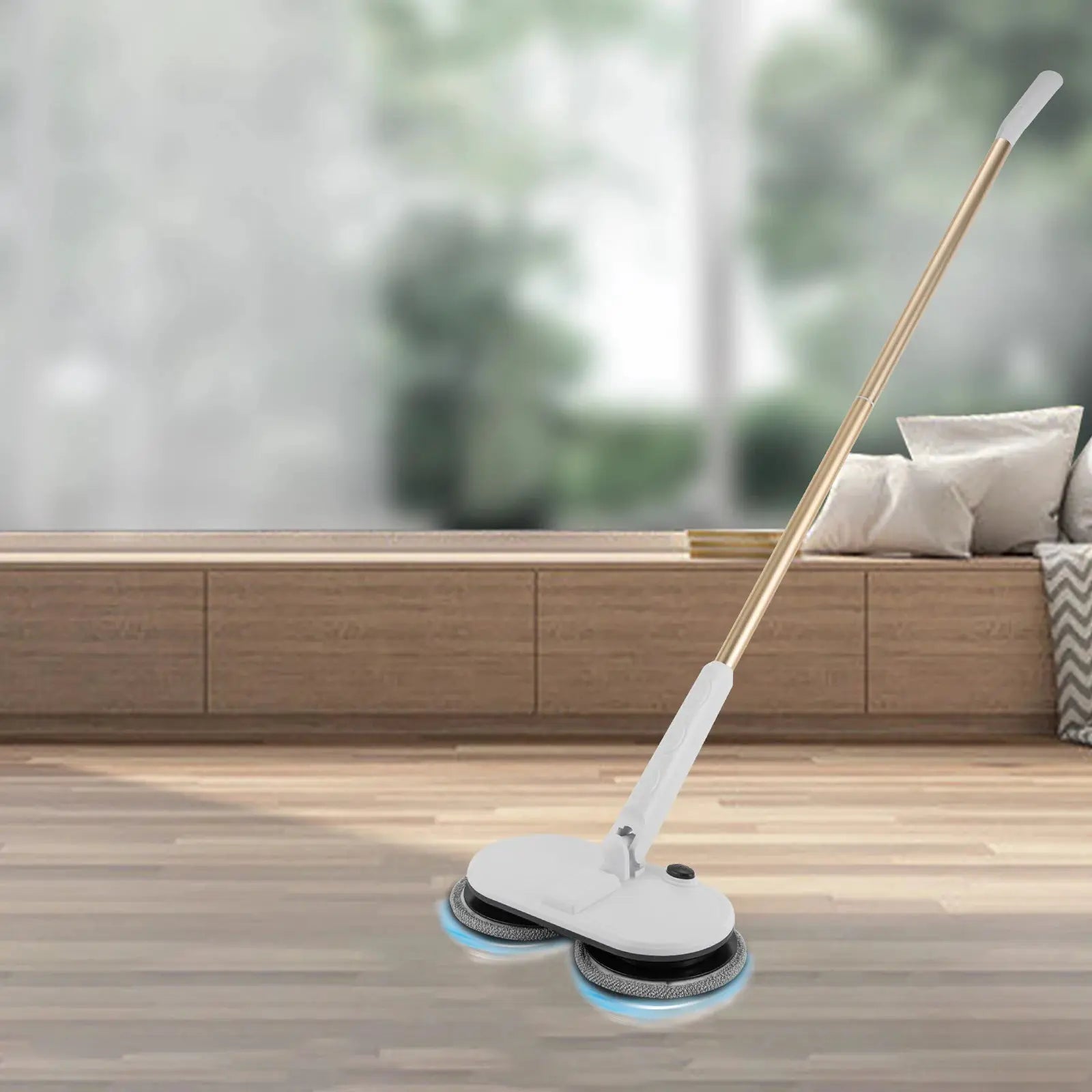15W Cordless Electric Mop w/ 60 Min Battery Life 150RPM Rotation for Hard Floor Cleaning USB Rechargeable & Low Noise Operation from PriceLows™