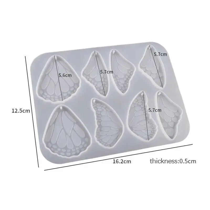 Silicone Resin Mold | Butterfly Wing Design | 3 Sizes | Earring Casting Tool