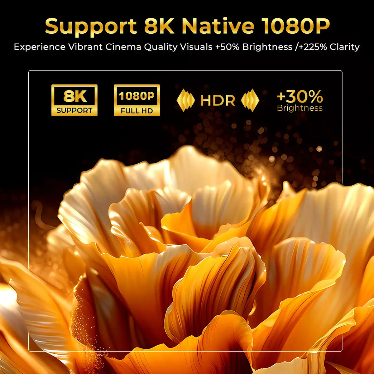 Smart Projector | Android 14 | 1000 ANSI Lumens | Auto Focus