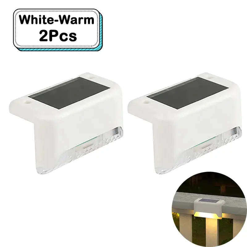 Outdoor Solar Step Lights Warm White LED Waterproof Stair Path Lighting for Garden Patio Fence Balcony Decoration Solar Power from PriceLows™
