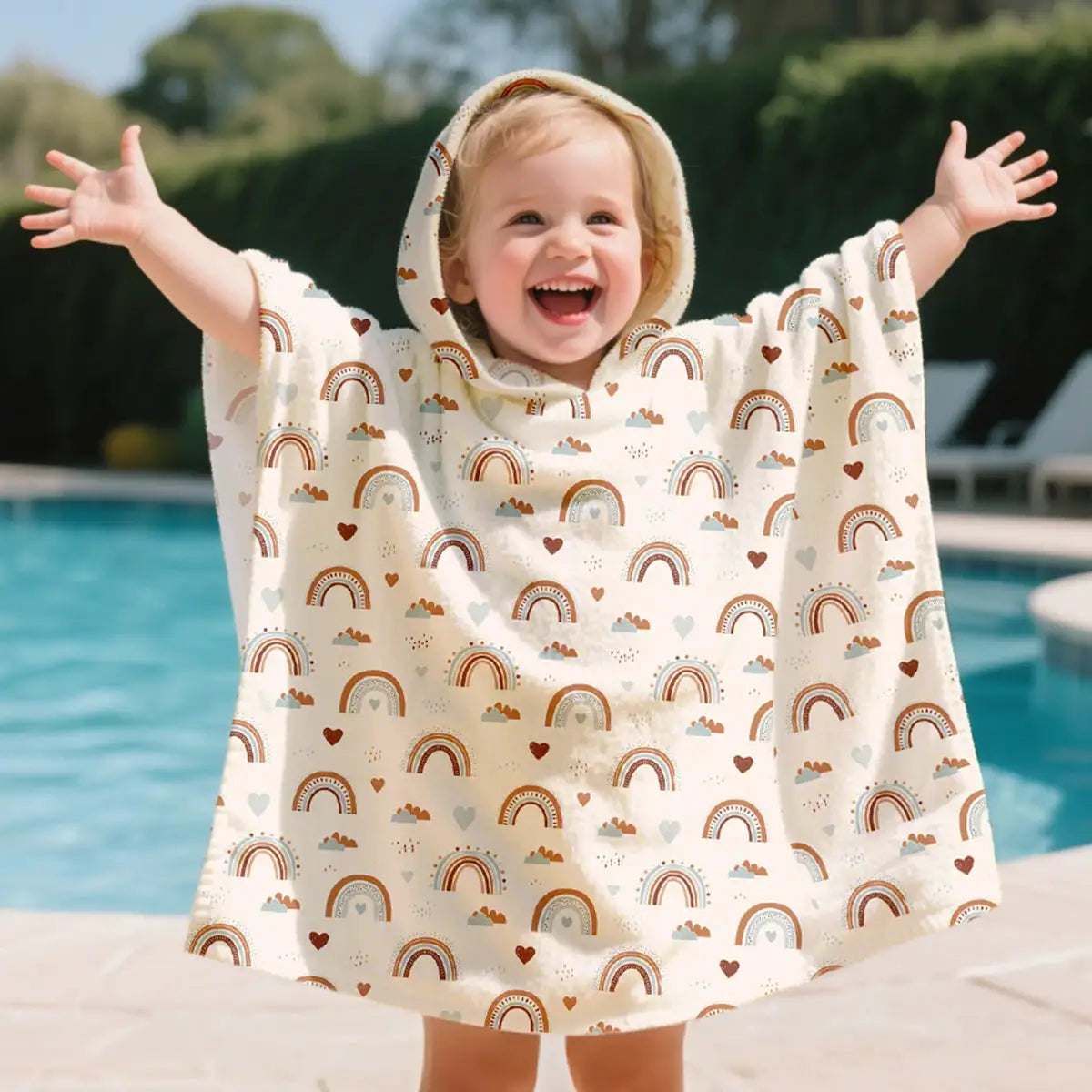 Kids Hooded Towel | Soft Polyester | Large Size | Cartoon Print