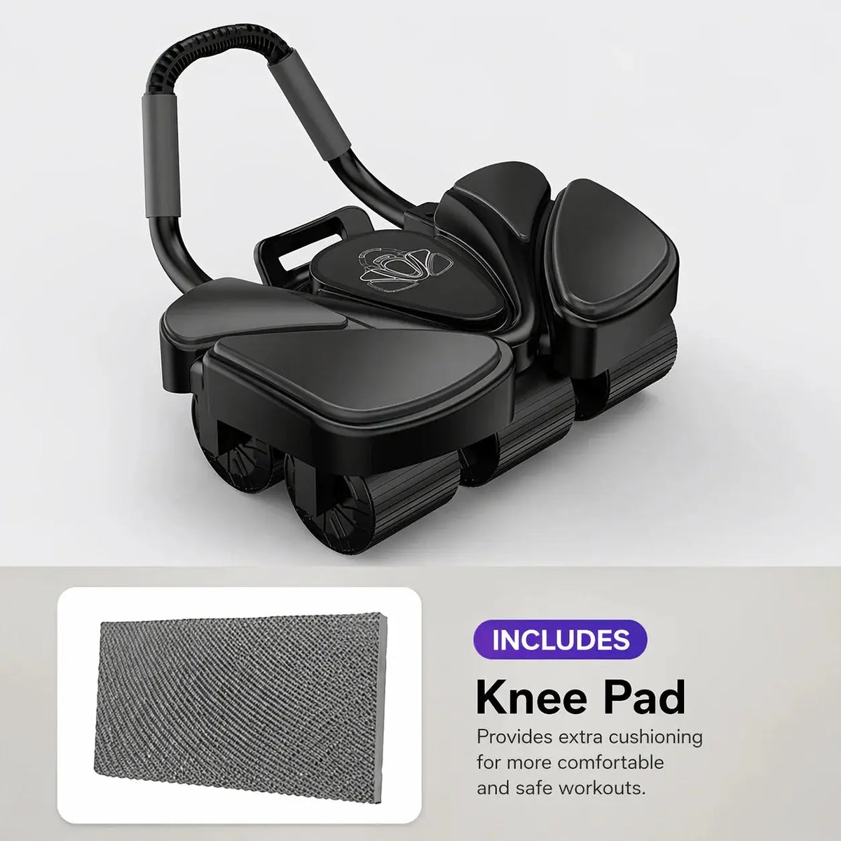 6 Wheel Ab Roller | Elbow Support | Includes Knee Pad
