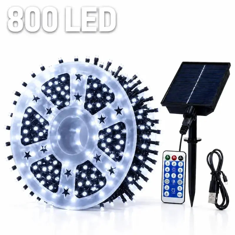 Halloween Solar String Lights | 335 Ft Length | 800 LED Bulbs | With Remote