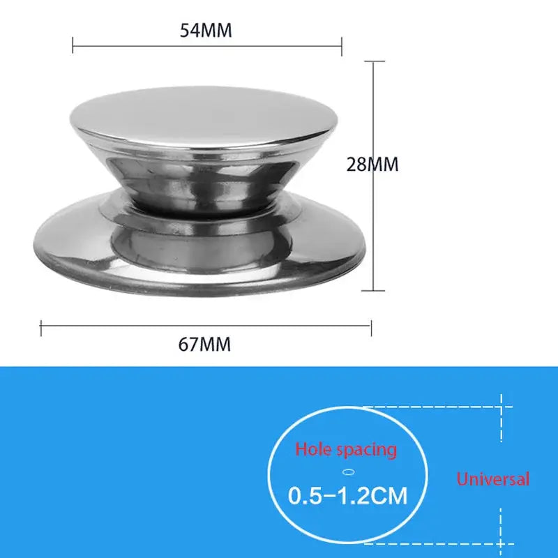 Lid Handle Knob Cover | Stainless Steel Plastic | Universal Fit | One Size