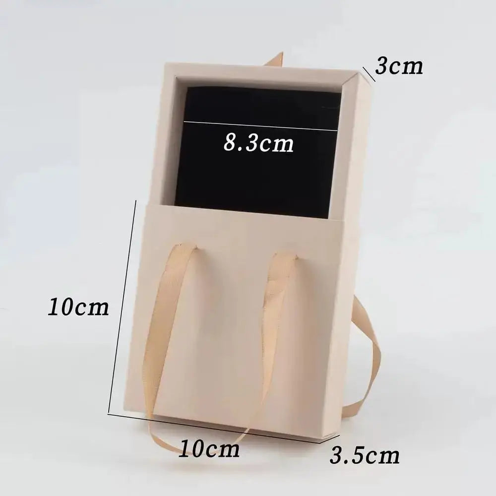 1PC Thick Kraft Paper Drawer Jewelry Box Portable Ring Necklace Bracelet Earrings Gift Display Case Packaging Boxes Cardboard from PriceLows™