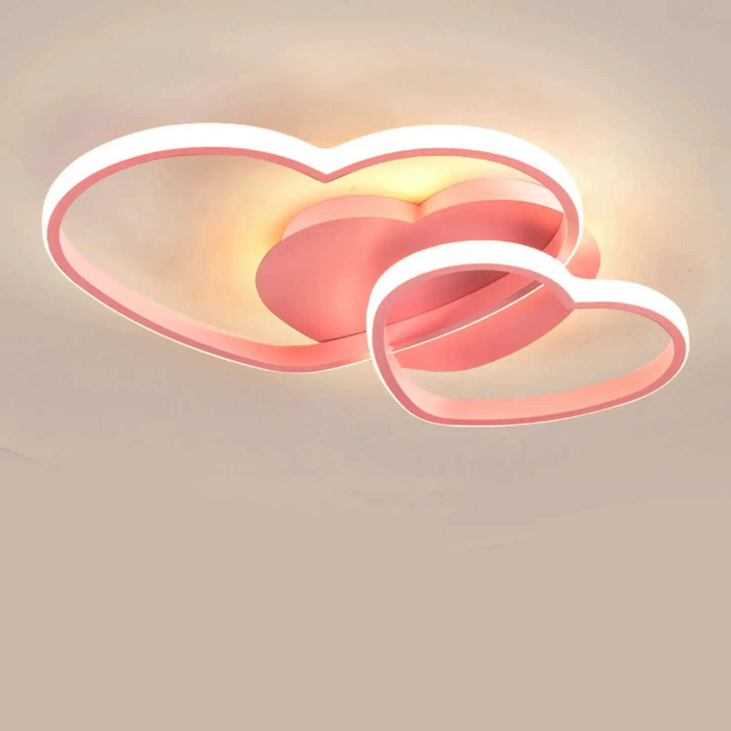 Pink Heart Shaped Ceiling Light Stylish Heart - Design Ceiling Light for Bars Salons Lofts Studies, Children's Rooms Hotel Rooms from PriceLows™