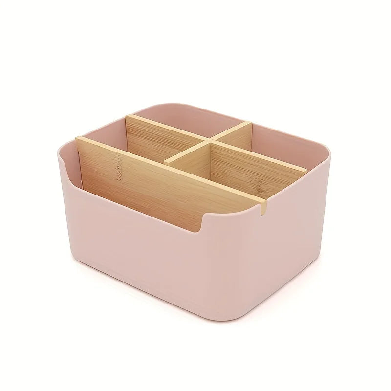 Desk Organizer | Bamboo | 5 Compartments | Home Office Storage