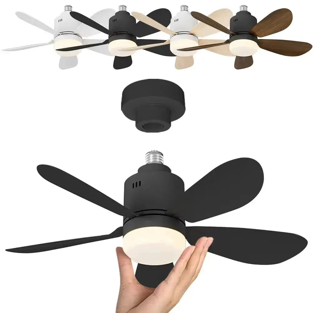 Ceiling Fan | E27 Base Remote 4 Speeds | Bulb Included | 52.5cm Diameter