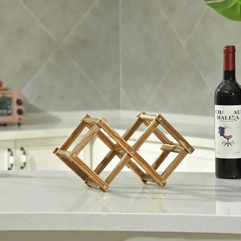 1PC can be stacked free-standing wine rack, very suitable for home bar display, multifunctional 3/5/10 bottle rack from PriceLows™