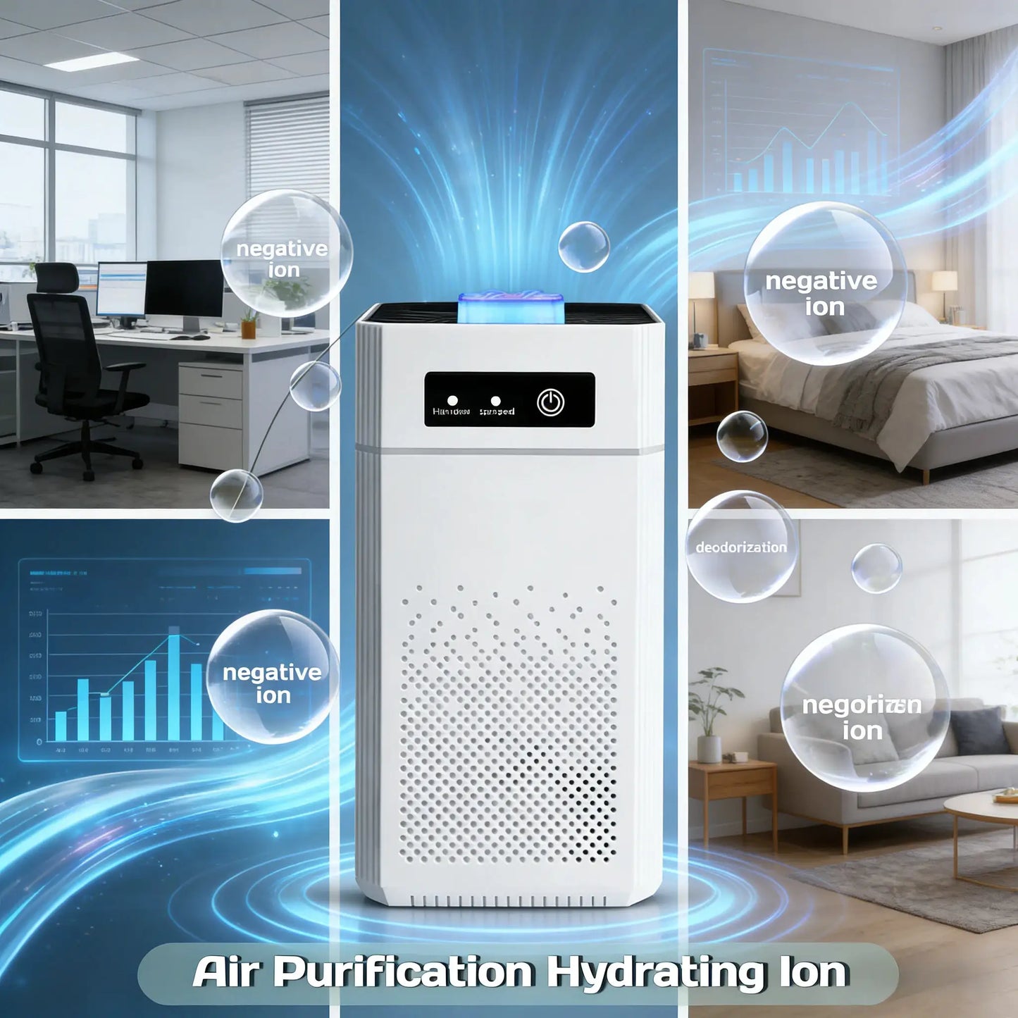 Hepa Air Purifier | 20dB Low Noise | USB Powered | Bedroom Office