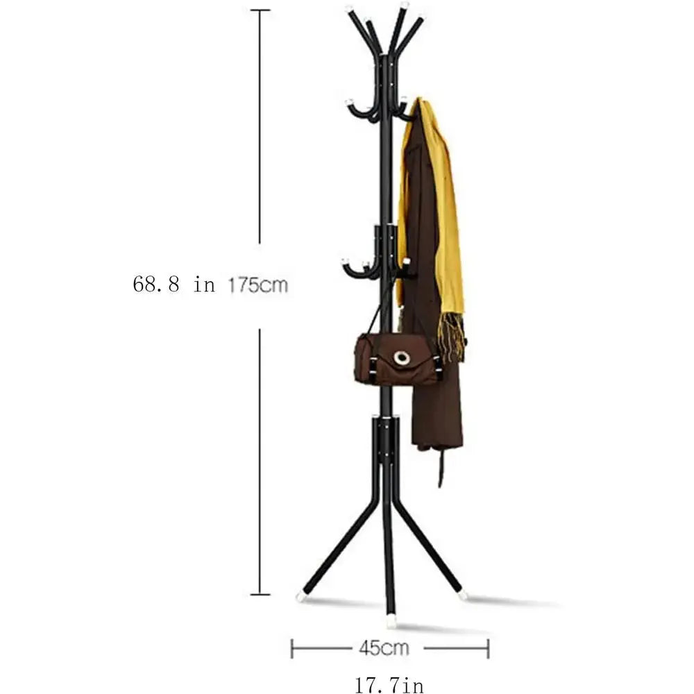 Pink 9-Hook Coat Rack for Living Room, Hat and Clothing Display Stand, Multi-Purpose Hanging Storage Furniture from PriceLows™