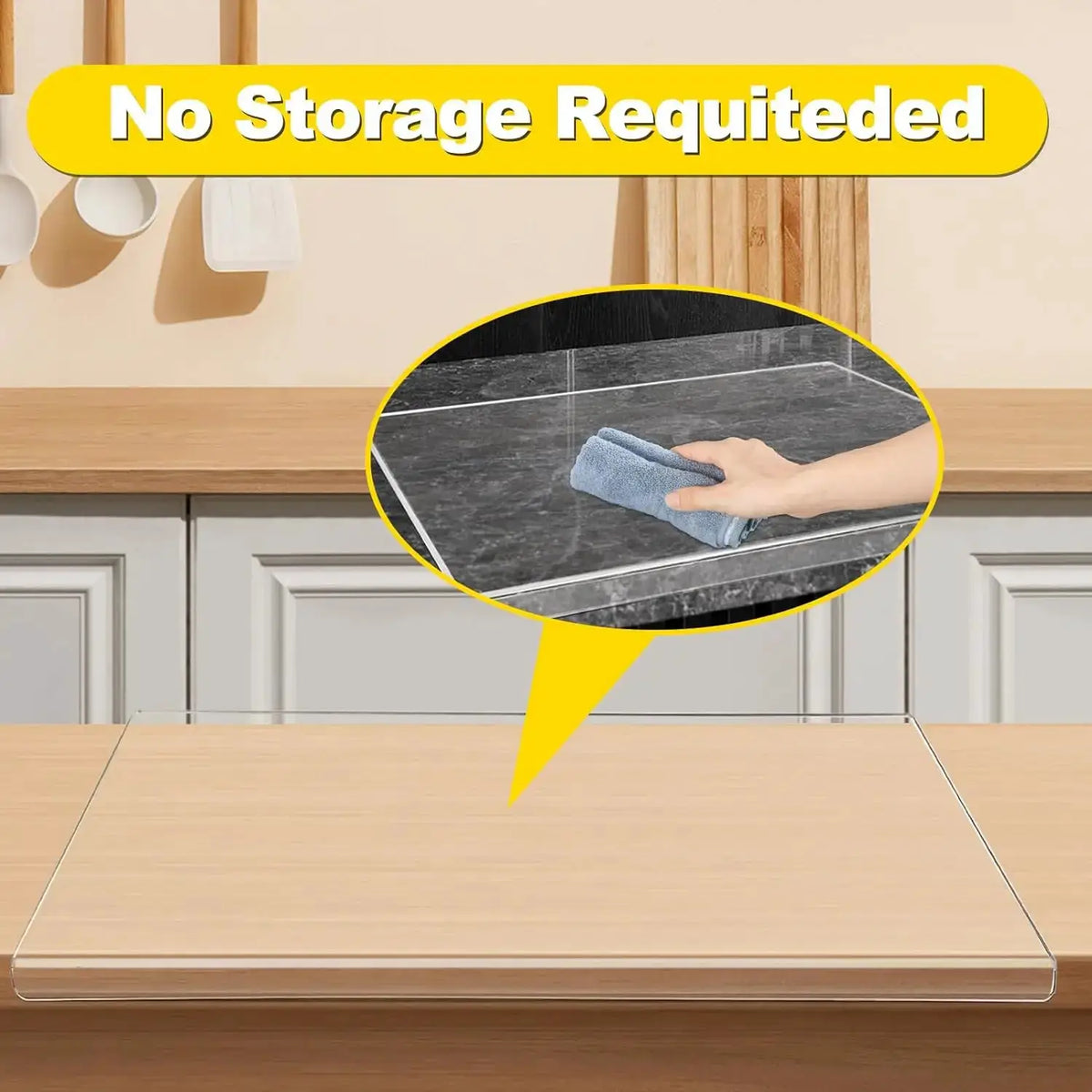 Acrylic Cutting Board | Transparent Anti Slip | Countertop Protector