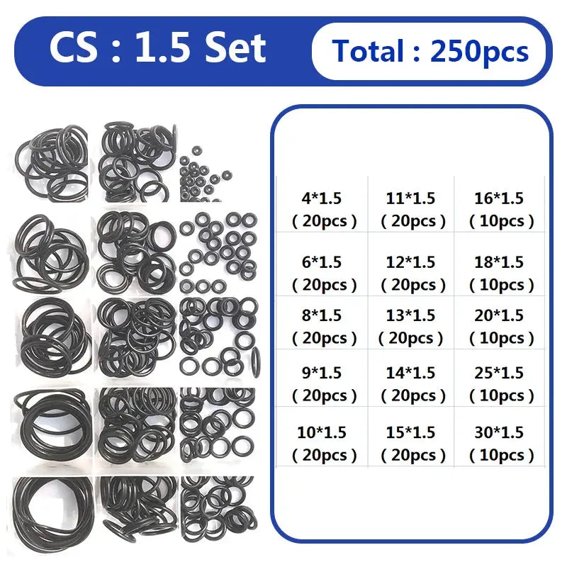 O Ring Oring Rubber Gaskets Seal Ring Nitrile Rubber waterproof High Pressure O-Ring NBR Sealing Elastic Band O Rubber Ring Set from PriceLows™