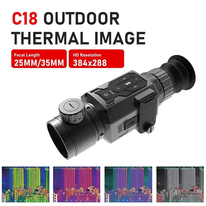 Thermal Imaging Monocular HT-C18 384x288 HT-C19 Infrared Resolution Ratio Mini Wifi Camera 1080p Hd - Night Vision Included from PriceLows™
