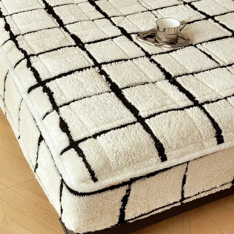 Plaid Thickened Bedding Set | 100 Polyester | Deep Padding | Single To King