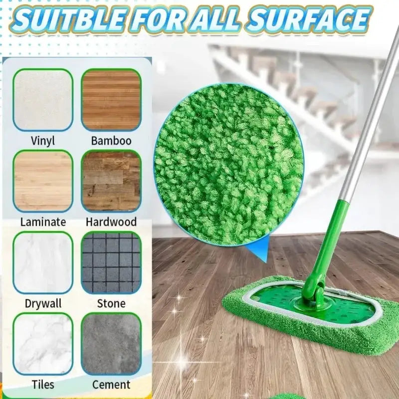 Kitchen Cleaning Accessories Flooring Cleaning Cloths Mop Head Replacement Washable Rag Towel Reusable Microfiber Mop Pads from PriceLows™