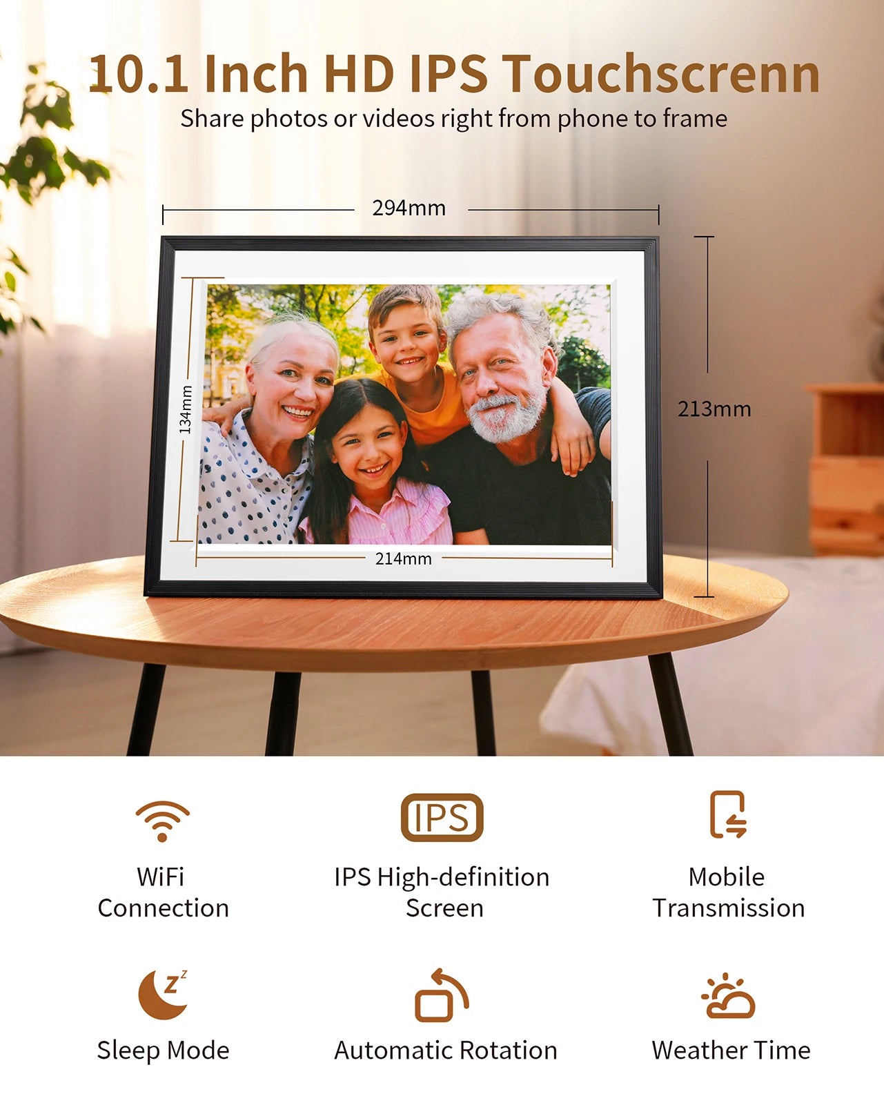 Digital Photo Frame | 10.1 Inch Display | 32 GB Built In Memory