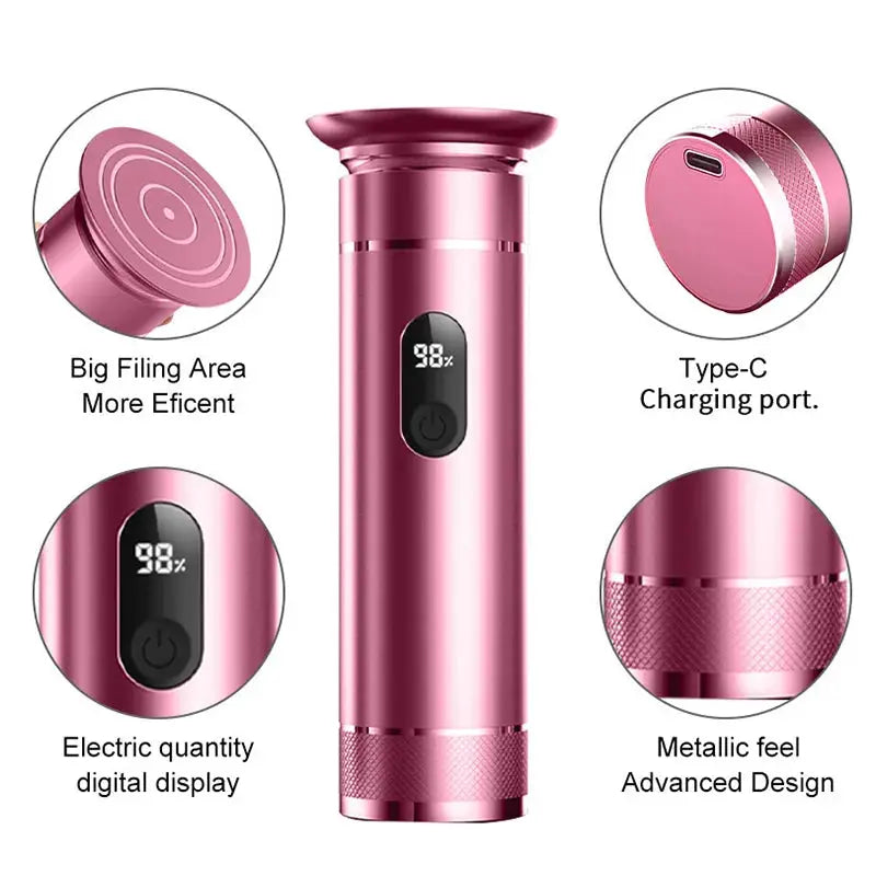 Aluminum Alloy Electric Foot Grinder For Feet - Dual Power Type-C/Battery, Callus & Dead Skin Remover Pedicure Tool from PriceLows™