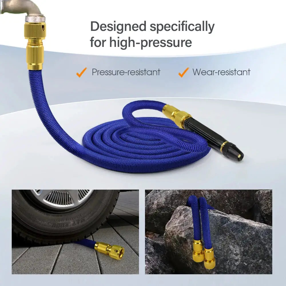 17/25/33/50/75/100/125/150FT Magic Watering Hose 3x Retractable Expandable Garden Hose High Pressure Car Wash Scalable Tube from PriceLows™