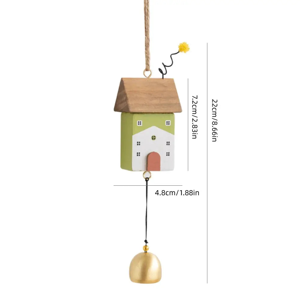 Cute Little House Wind Chimes Creative Doorknob Bell Hanging Decoration Bedroom Window Garden Outdoor Shop Decor Birthday Gift from PriceLows™