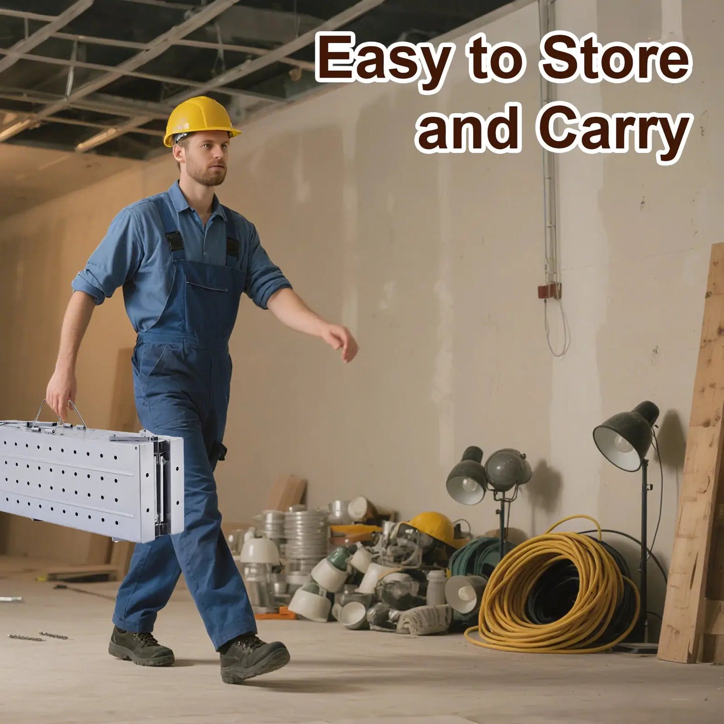 Folding Scaffolding Shelf Thicken Portable Standing Scaffold Single Support Adjustable Height Ladder For Drywall Painting wondeful from PriceLows™