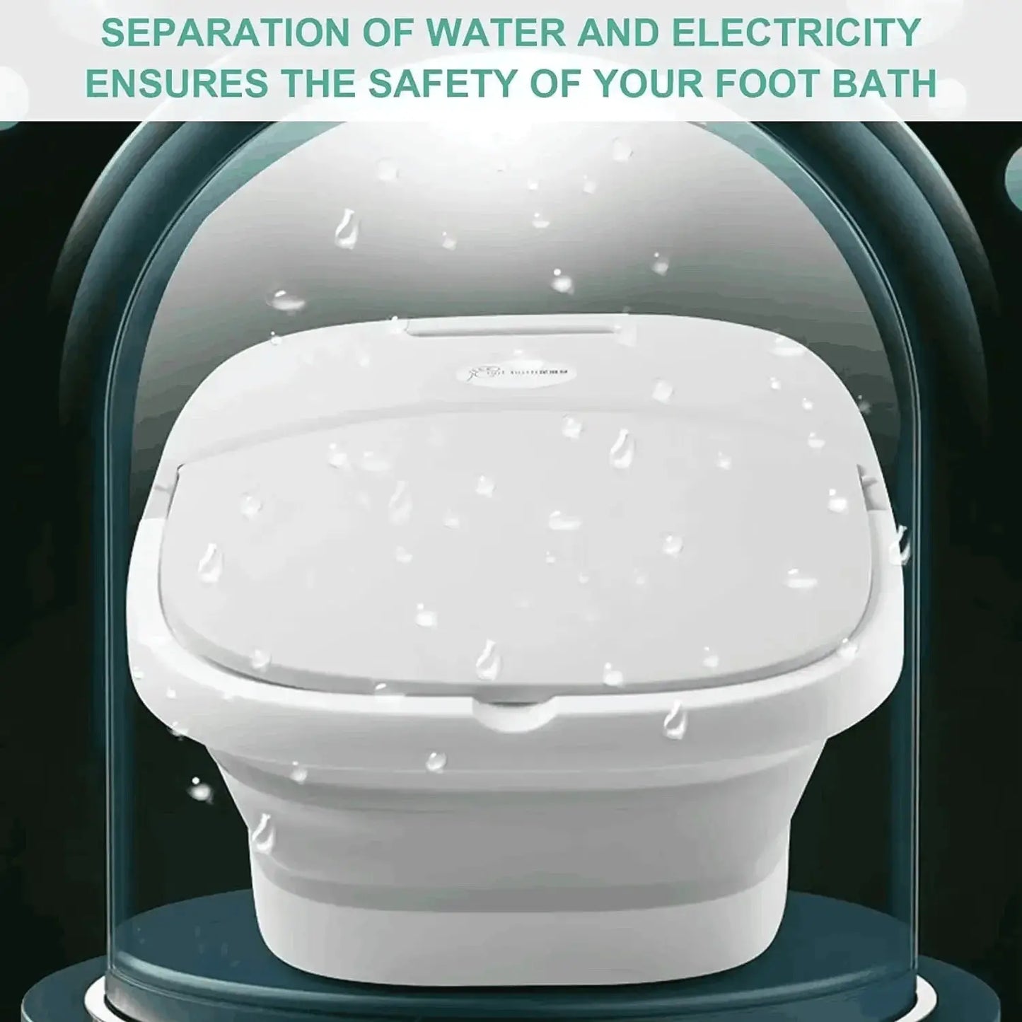 Folding Foot Bath Massager | 4 Rollers | Heat Vibration With Remote