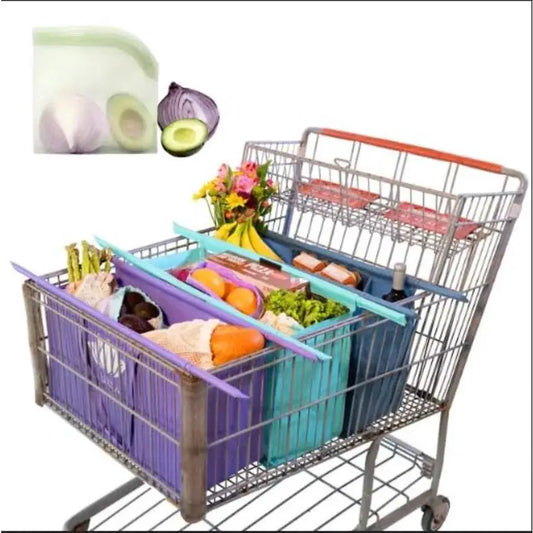 Reusable Silicone Bags Bundle | Insulated Cooler | Egg and Wine Holder BPA-Free