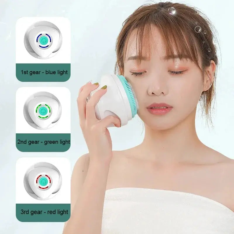 Electric Shower Brush Set | 5 In 1 | Rechargeable | Long Handle Scrubber