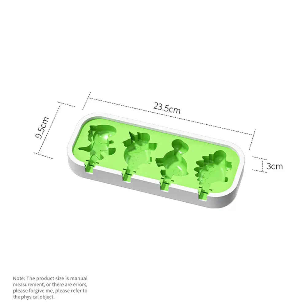 Silicone Ice Cream Mold With Lid And Sticks DIY Popsicle Mould Dinosaur Shape Pastry Mold Kitchen Ice Cream Tool from PriceLows™