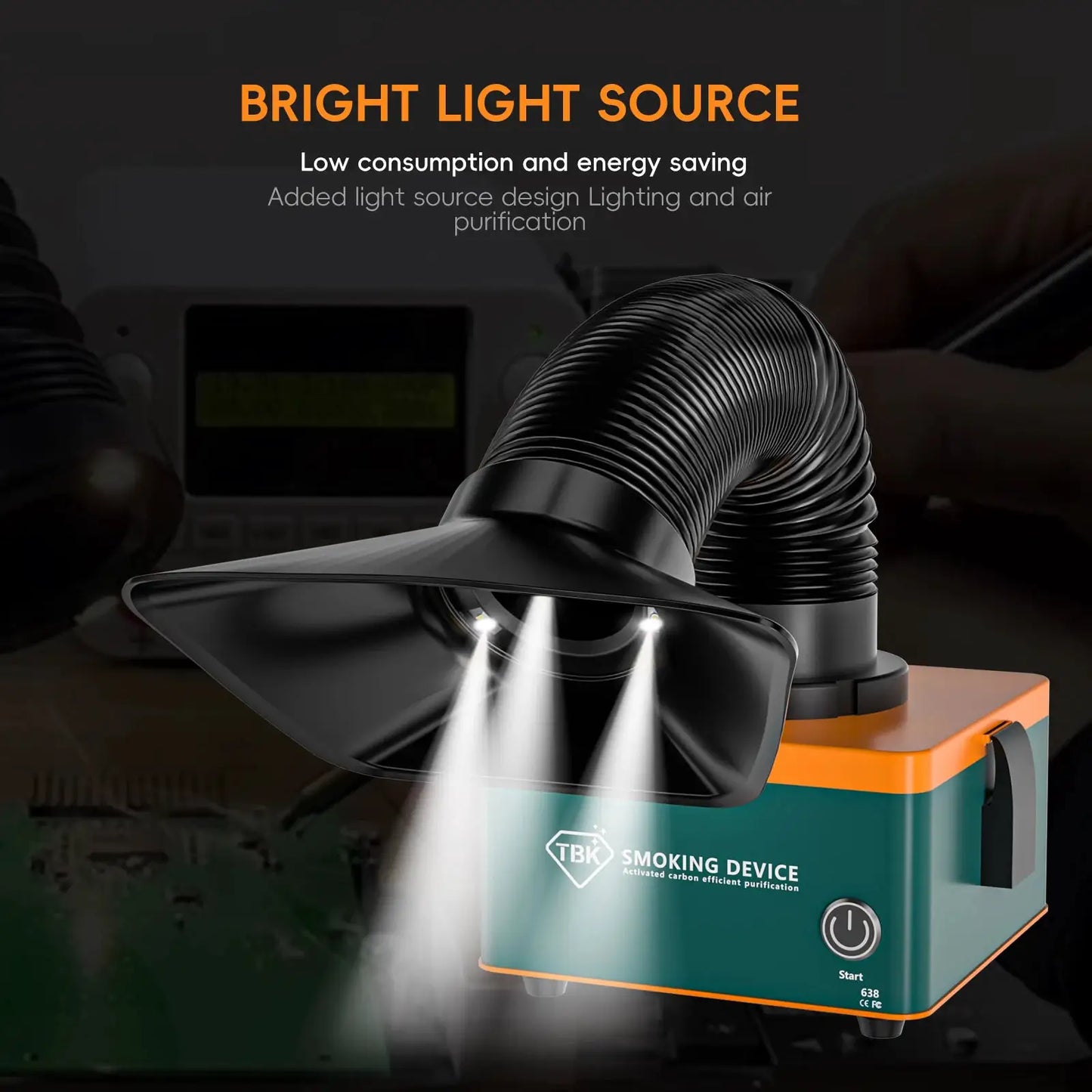 Desktop Fume Extractor | 50W Power | HEPA Filter | Soldering Laser