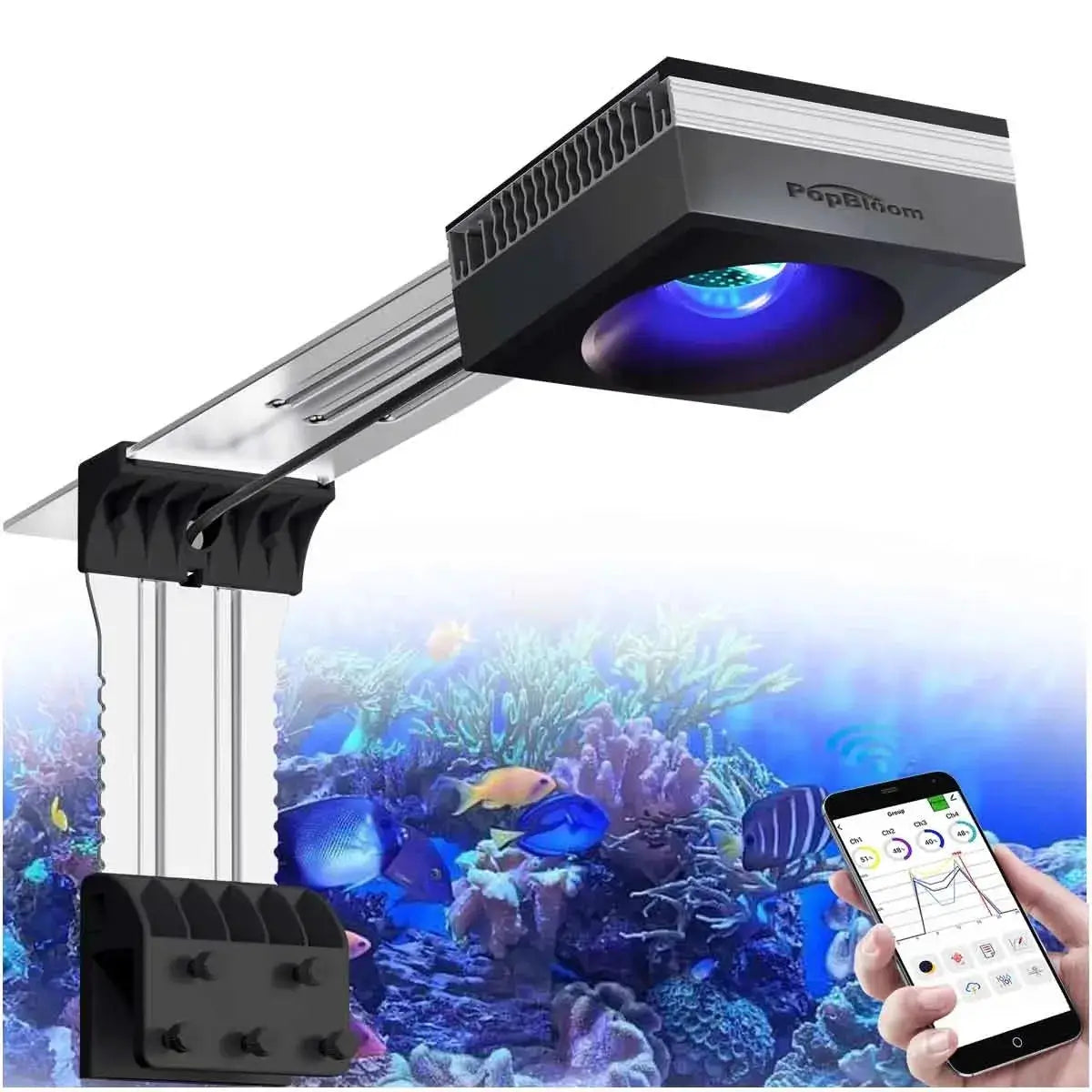 LED Reef Aquarium Light | 100W Full Spectrum | Clip On Mount