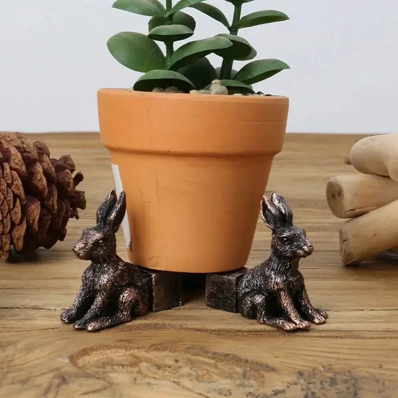 3Pcs Flower Pot Feet Stand Animal Shape Cat Dog Rabbit Plant Pots Risers Pad Outdoor Garden Resin Pot Foot Plant Bonsai Holders from PriceLows™