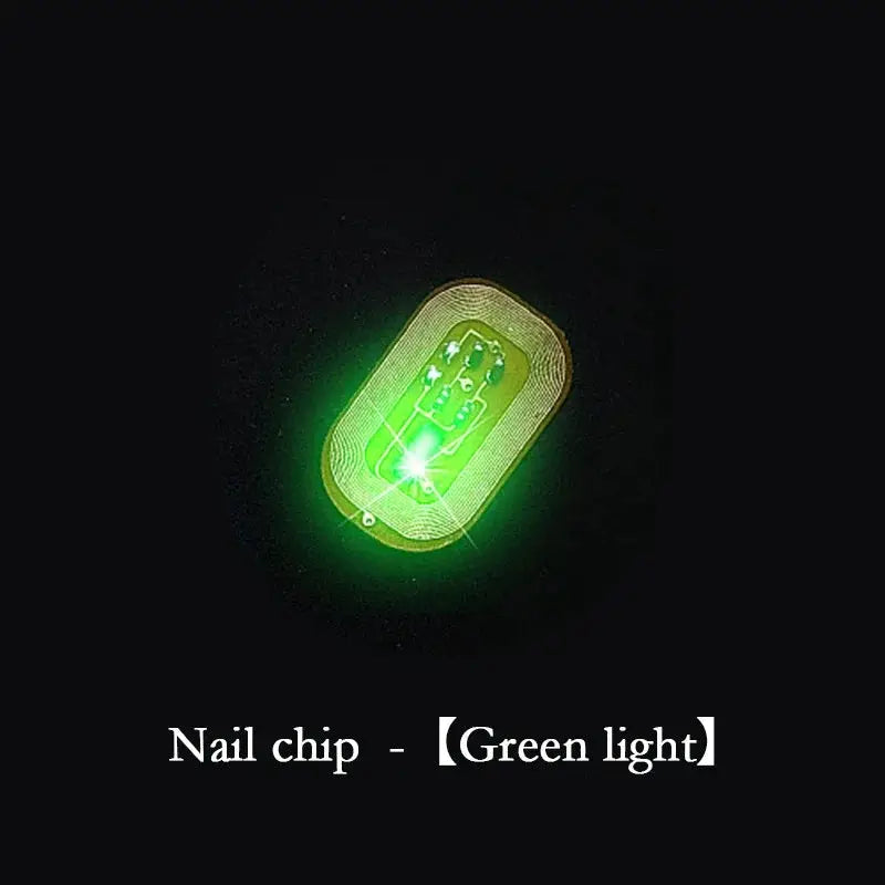 5pcs NFC Flash Nail Sticker LED Bare Chip Intelligent Luminous Nail Lamp Glow in the Dark Nail Stickers Enhancement Manicure from PriceLows™