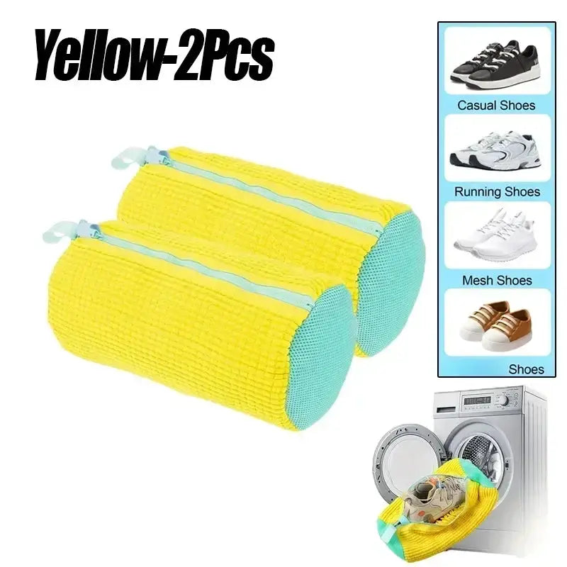 1/4PC Laundry Bags Shoe Washing Machine Bag-with Zipper Laundry Bag with Rich Fluff Inside,Perfect for Sneakers with Shoe Brush from PriceLows™