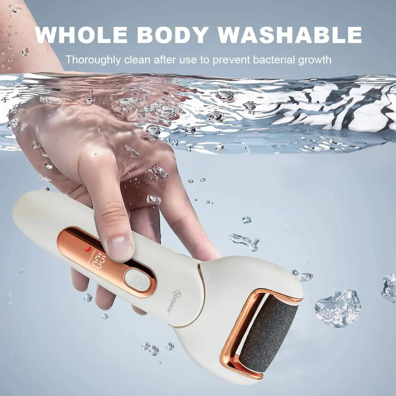 Hatteker Electric Foot File USB Rechargeable Callus Remover Pedicure Device Foot Care Tool for Heel Hard Skin Removal Waterproof from PriceLows™