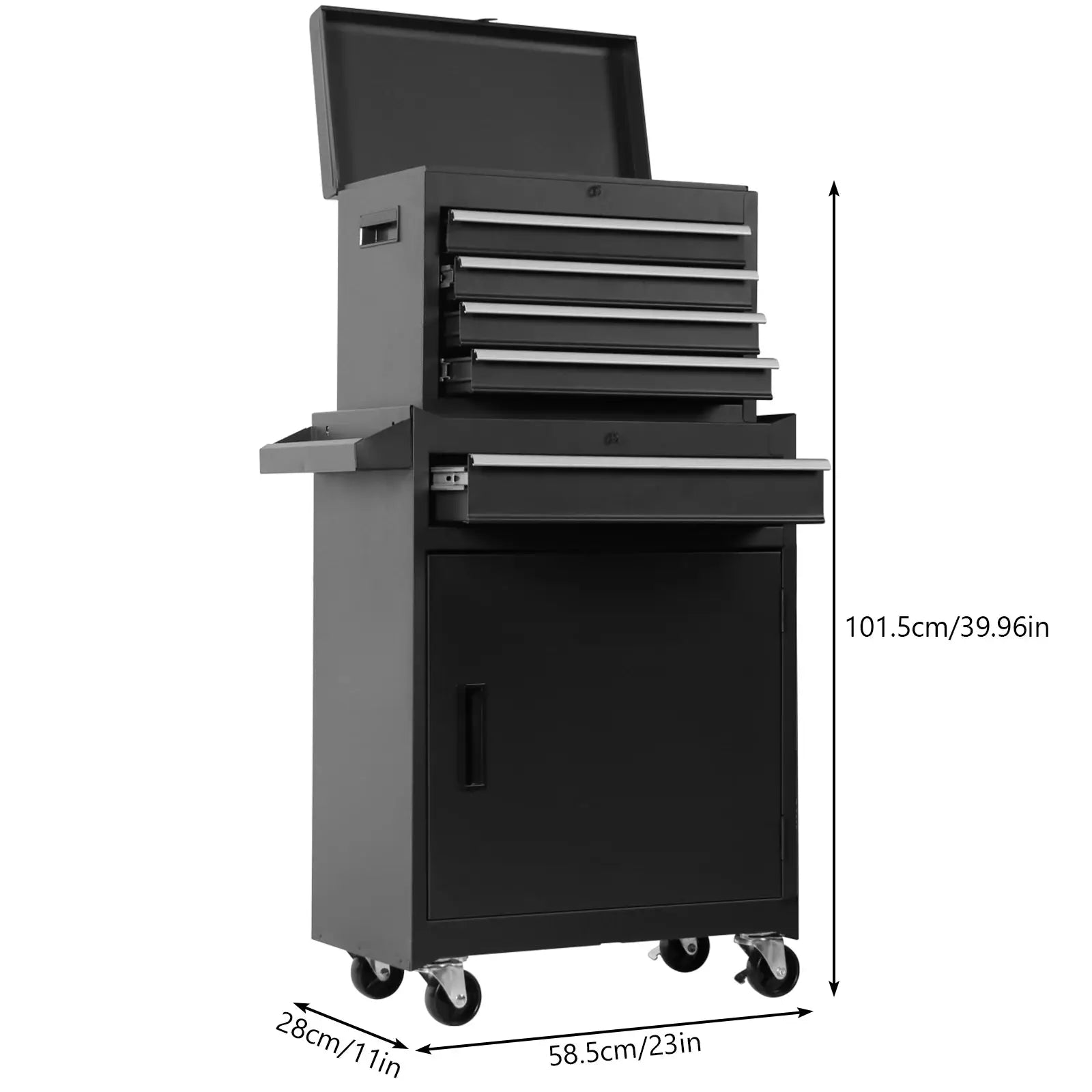 Professional Storage Cabinet with Double Door & Wheels Multi-Purpose Storage Organizer Large Capacity for Garage Tool Room from PriceLows™