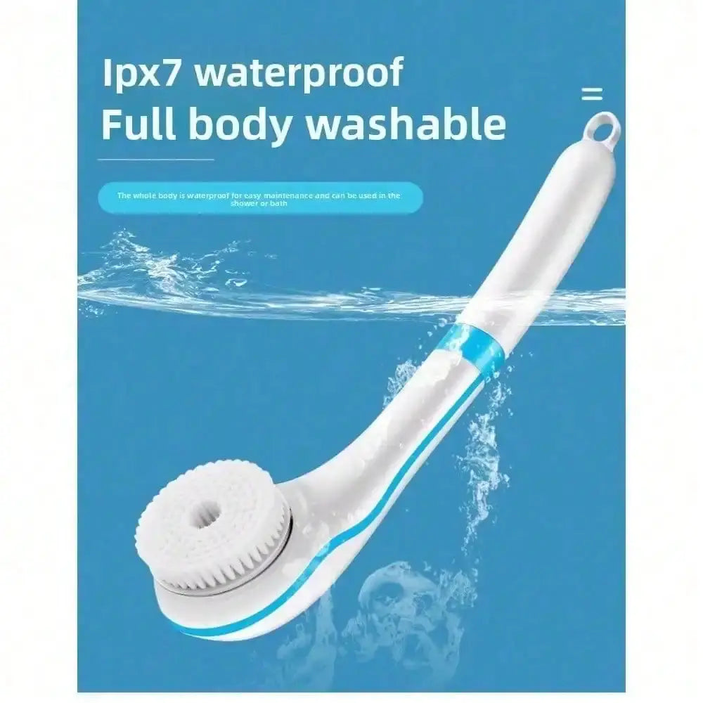 Electric Shower Brush | Soft-Bristled | Five Head Attachments | Back Cleaning