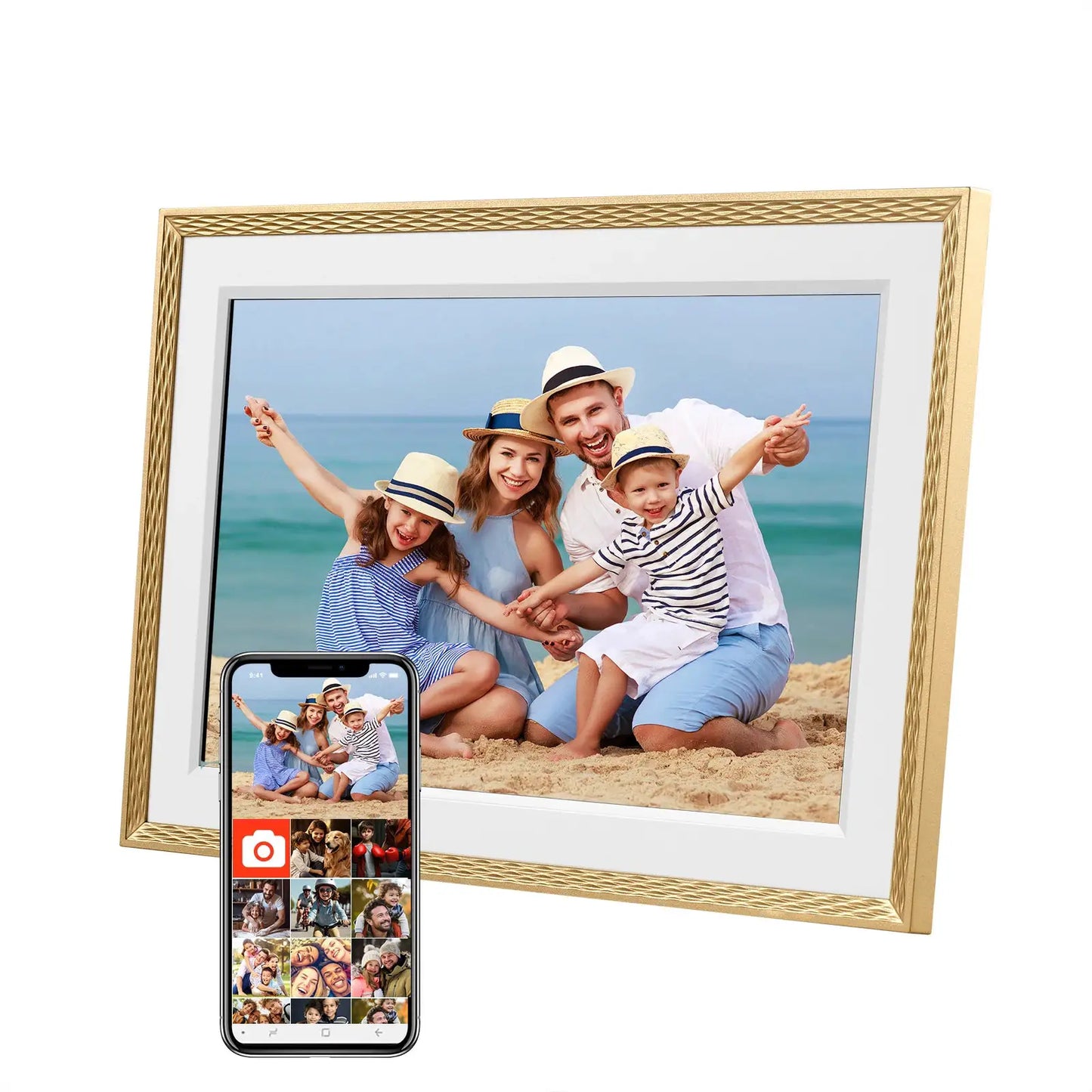 Christmas Gift Digital Picture Frame 10.1 Inch WiFi Frameo 1280 * 800IPS HD Cloud Smart Digital Photo Frame,32GB Storage, from PriceLows™