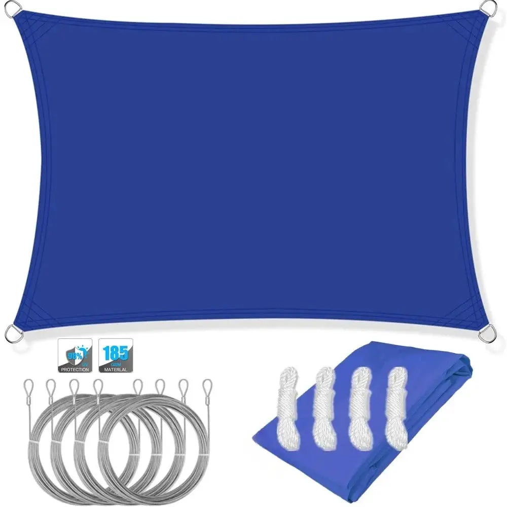 Rectangle Sun Shade Sail | Waterproof Oxford Canopy | UV Blocking Outdoor Shelter