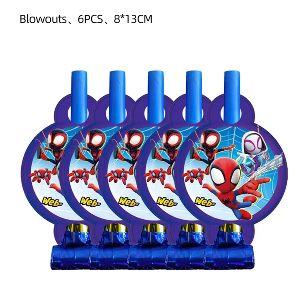 Spider Birthday Party Supplies | Disposable Tableware Set | 3D Balloon | Kids