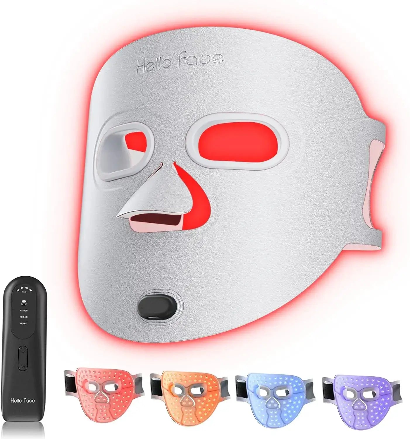 Hello Face 510K Wireless Near-Infrared and Red Light Therapy Facial Mask For Powerful Anti-ageing Professional Ultra-light Mask from PriceLows™