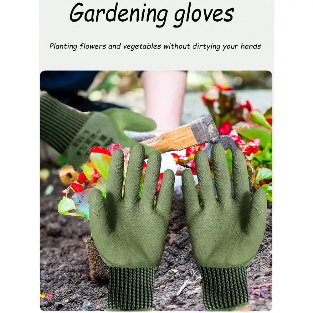 5/2 Pairs Nitrile Garden Gloves Durable Anti Puncture Cut Resistant Chemical Resistant Reusable Gloves For Kitchen Bathroom Cleaning Home Work from PriceLows™
