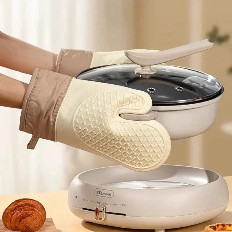 Silicone Oven Gloves | Heat Resistant Double Layer | Anti Slip Grip | 1 Piece