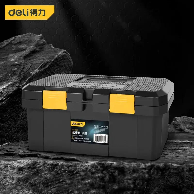 Deli 12/15 Inch Large Capacity Tool Case Multifunction Electrician Portable Tools Box Anti-theft Clasp Design Storage Boxes from PriceLows™