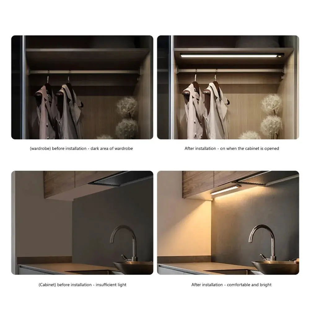 Motion Sensor Kitchen Lighting Lamp with Charging Cable Magnetic Smart Lights Detachable Easy Installation Housewear Furnishings from PriceLows™