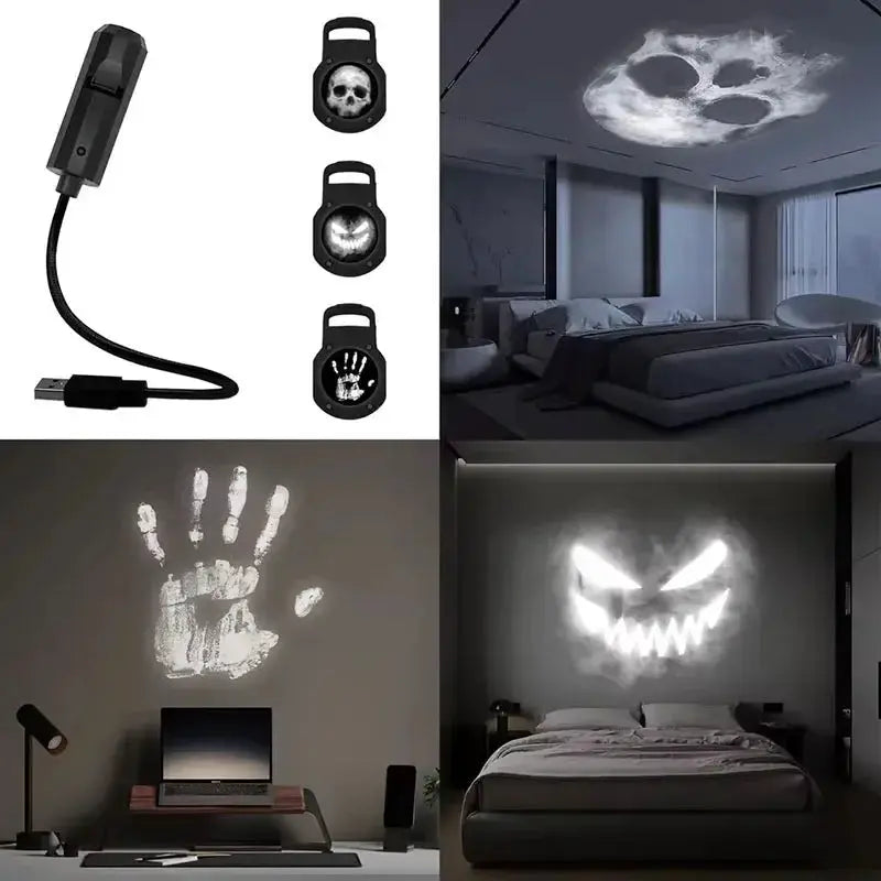Night Light Projector | Rotatable Housing | USB Plug Powered | Switchable Discs