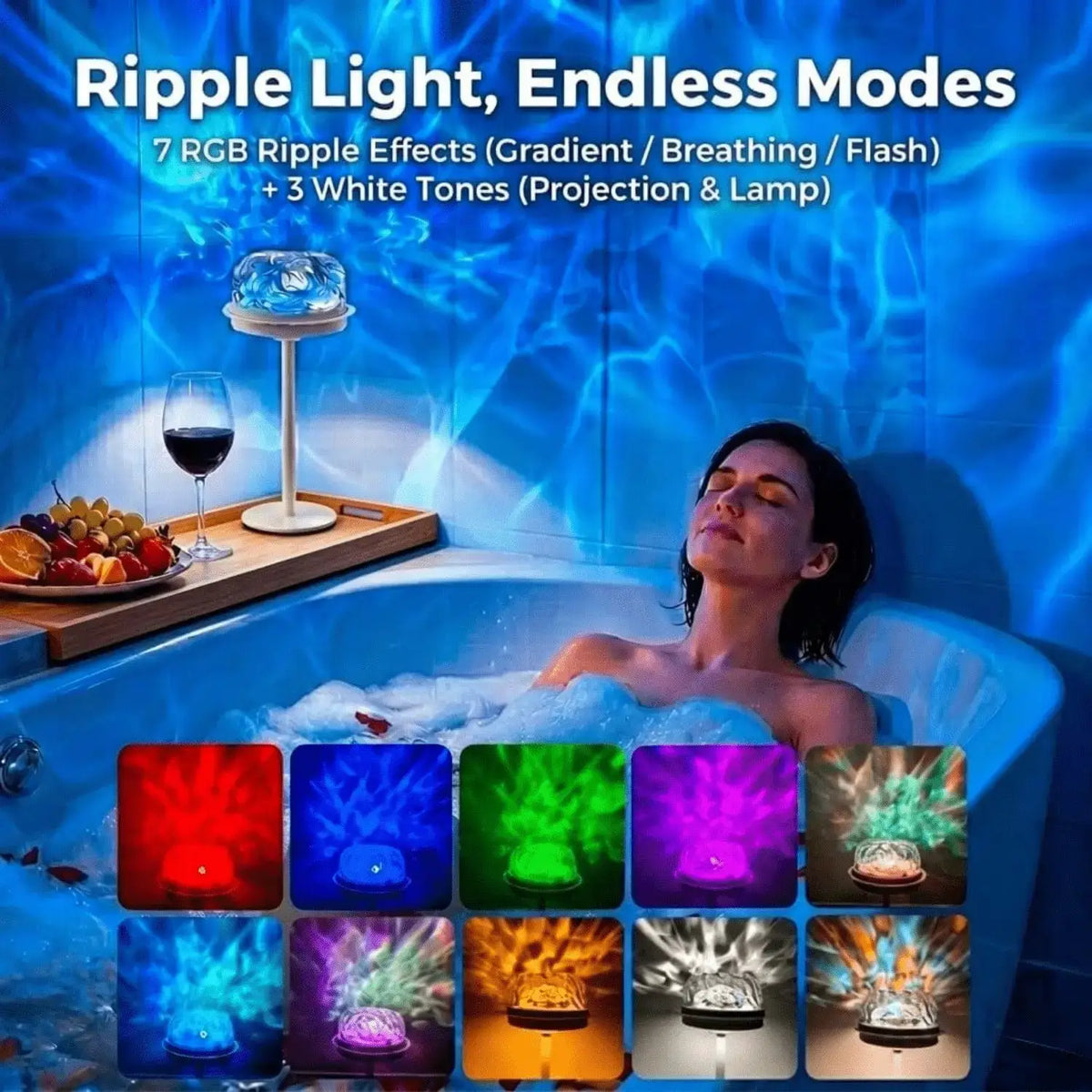 Mushroom Table Lamp | Ripple 2In1 Projector | Remote Control