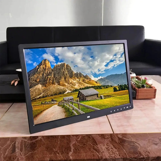 17 Inch Touch Button Digital Photo Frame Electronic Album HDMI HD Wall Mount Display Video Advertising Machine Video Player from PriceLows™
